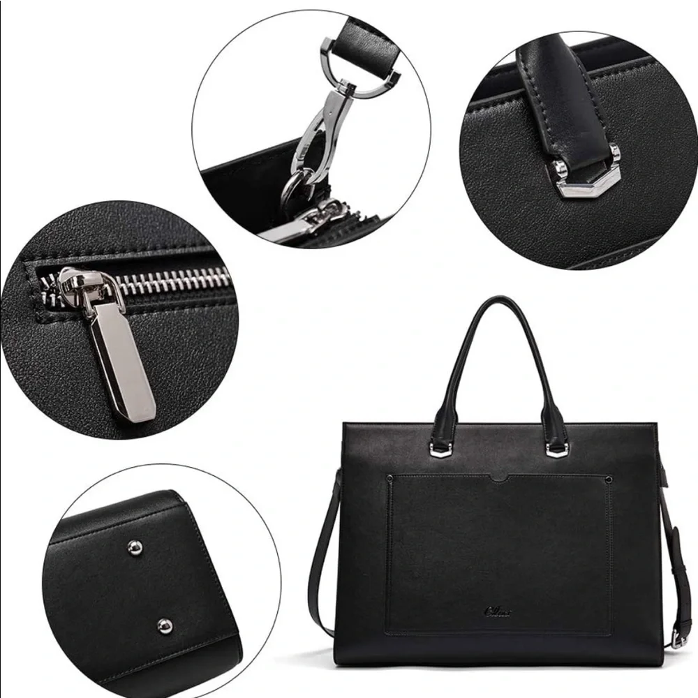 Cluci briefcase leather for woman - Picture 4 of 8